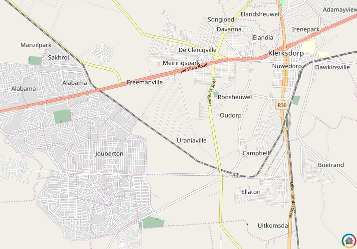 Map location of Uraniaville